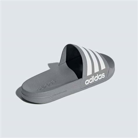 adidas cloudfoam badslipper grijs|adidas slippers nl.